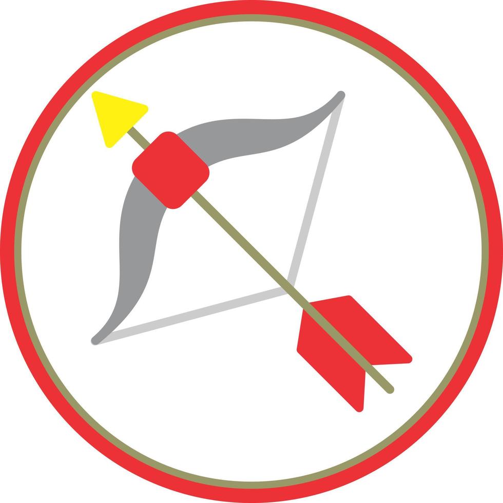 Bow Arrow Vector Icon Design
