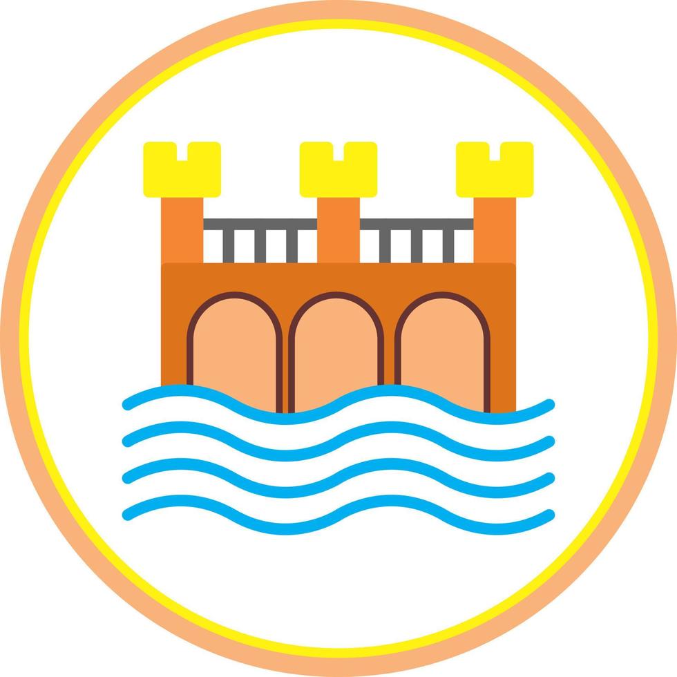 Water Bridge Vector Icon Design