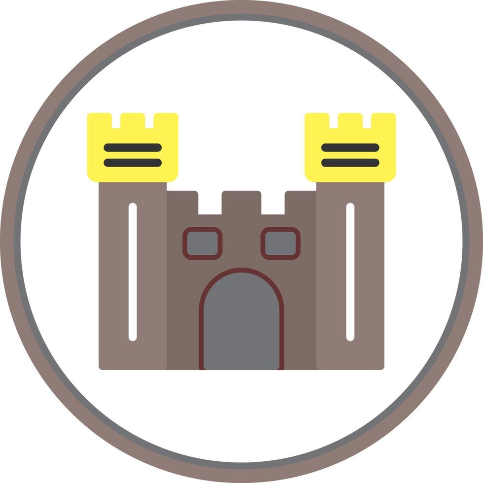 Castle Gate Vector Icon Design