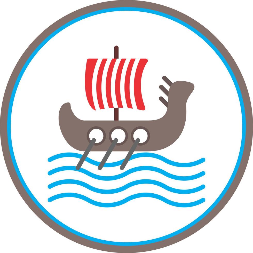 diseño de icono de vector de barco vikingo