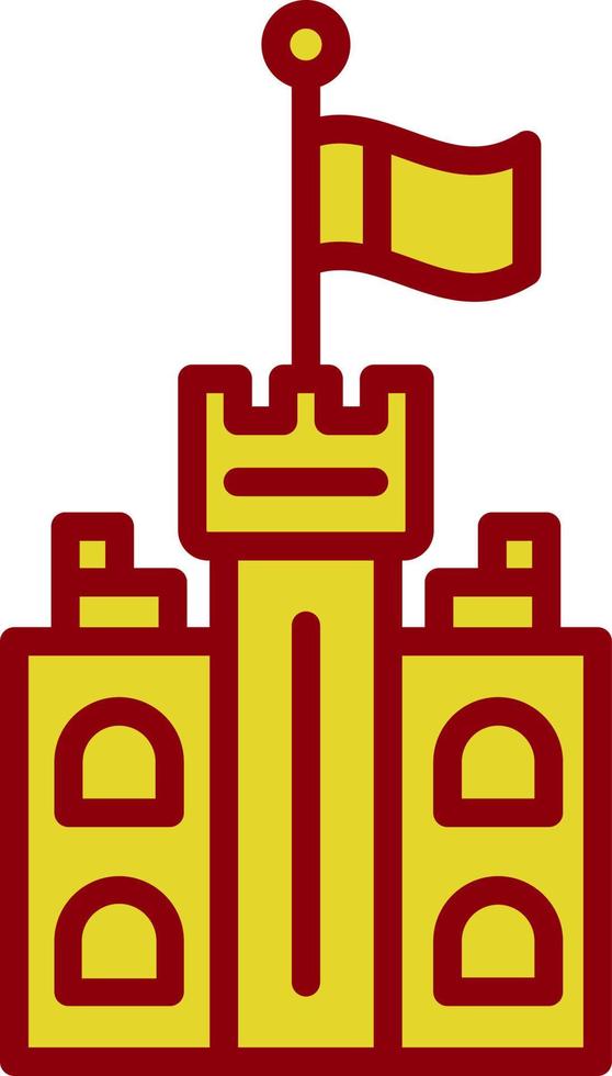 Castle Flag Vector Icon Design