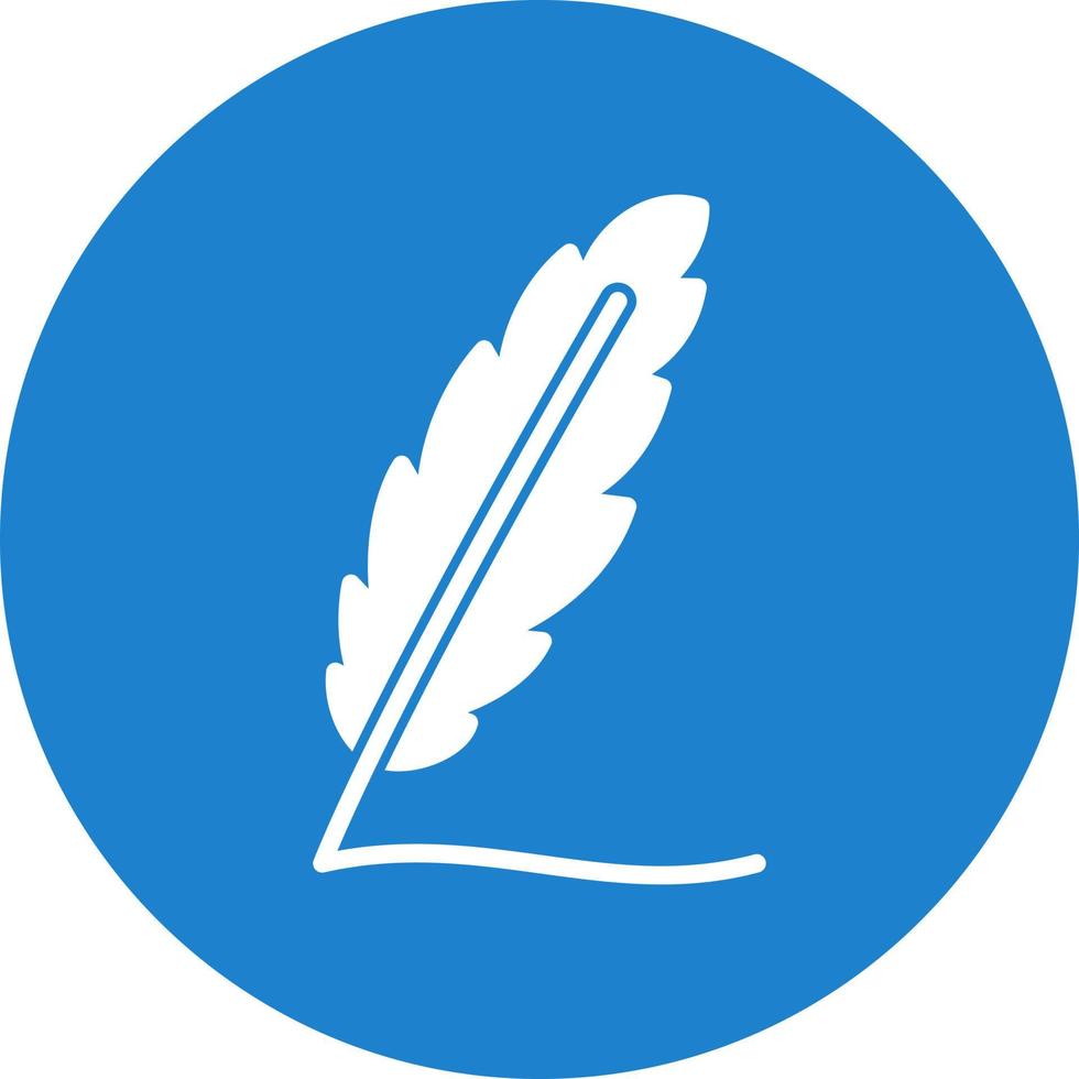 Writing Feather Vector Icon Design