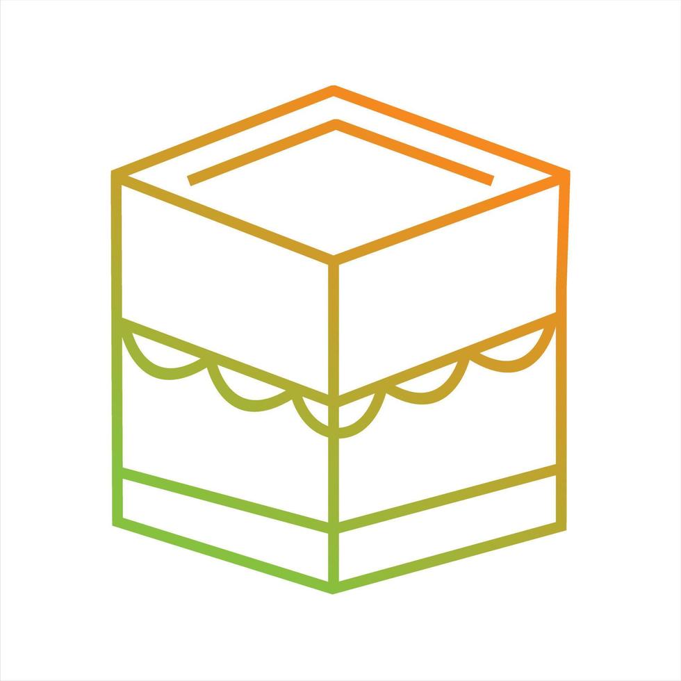 Beautiful Khana Kaba Line Vector Icon