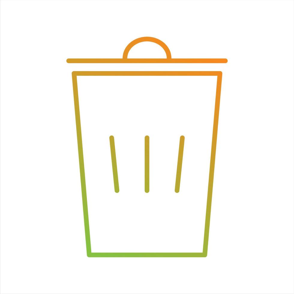 Beautiful Dustbin Line Vector Icon