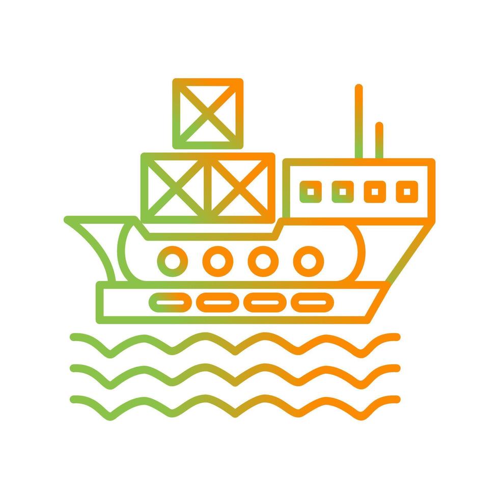 Delivery via Shipping Vector Icon