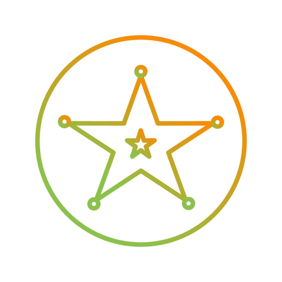 Sheriff Badge Vector Icon