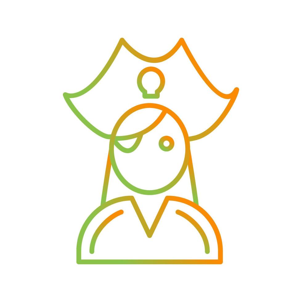 Female Pirate Vector Icon