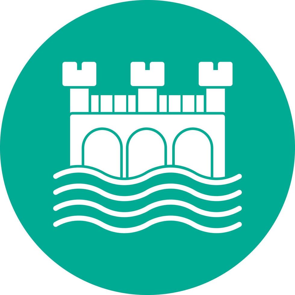 Water Bridge Vector Icon Design
