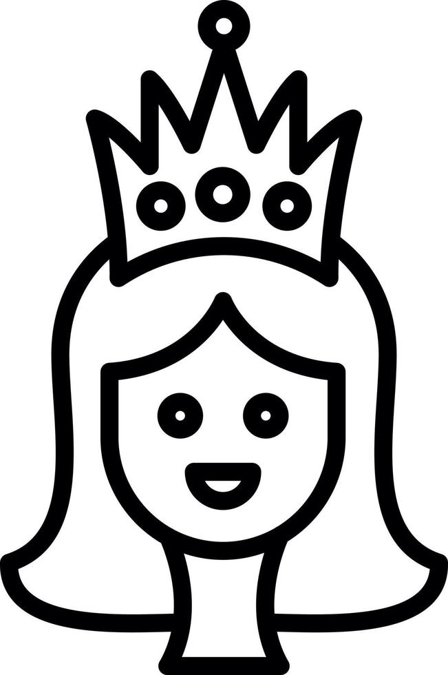 diseño de icono de vector de princesa