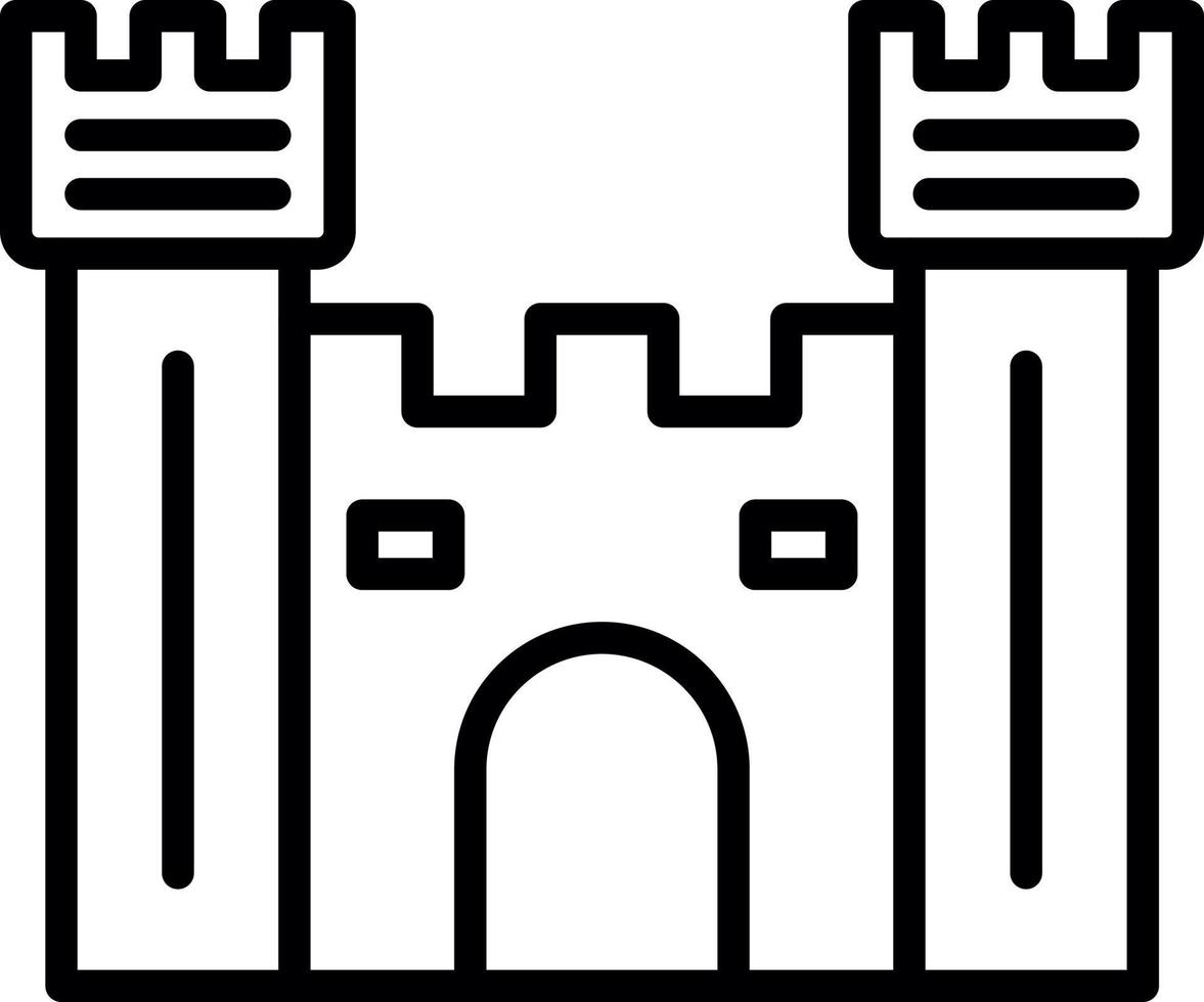 Castle Gate Vector Icon Design