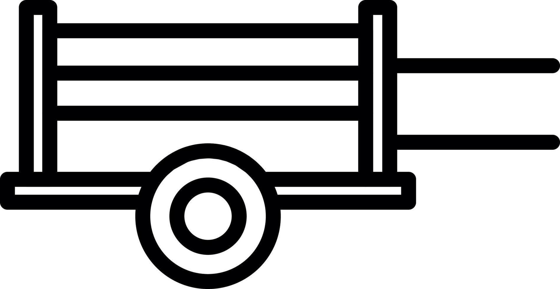 Wood Cart Vector Icon Design