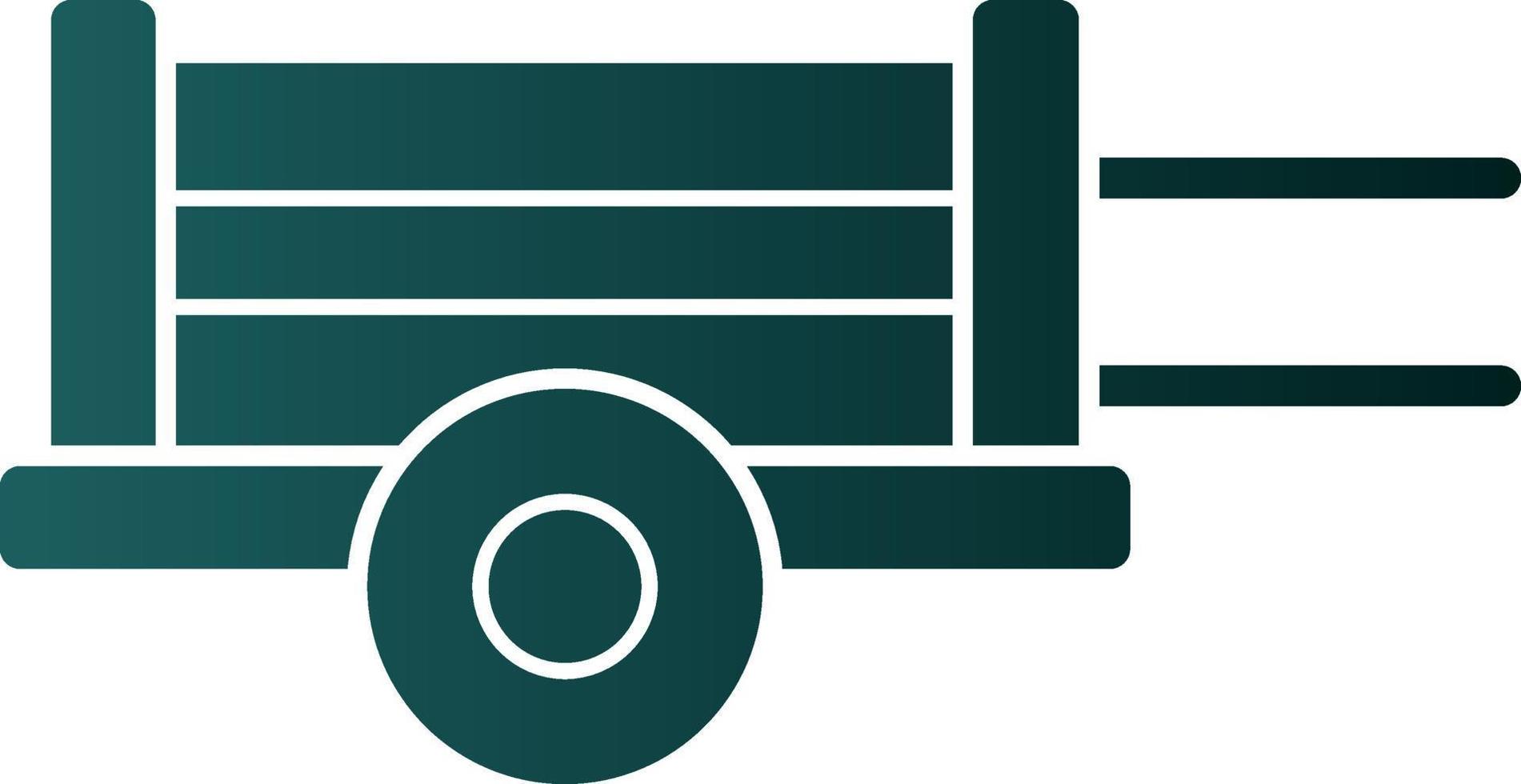 Wood Cart Vector Icon Design