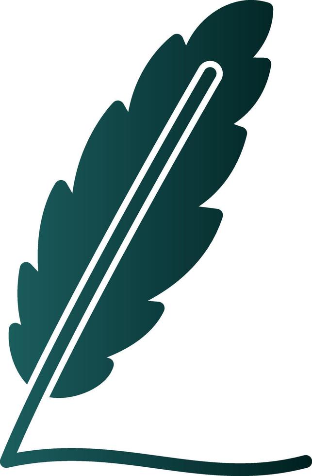 Writing Feather Vector Icon Design