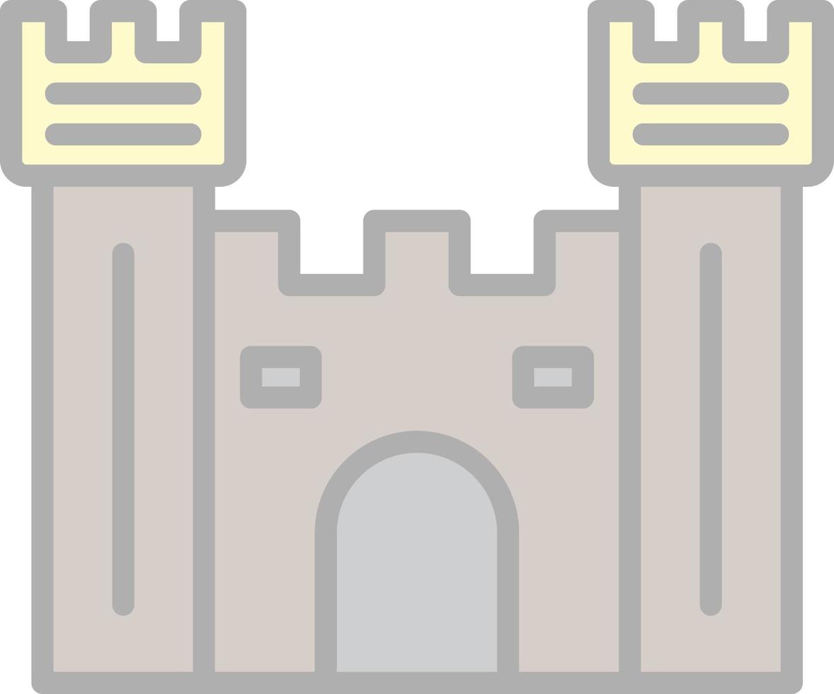 Castle Gate Vector Icon Design