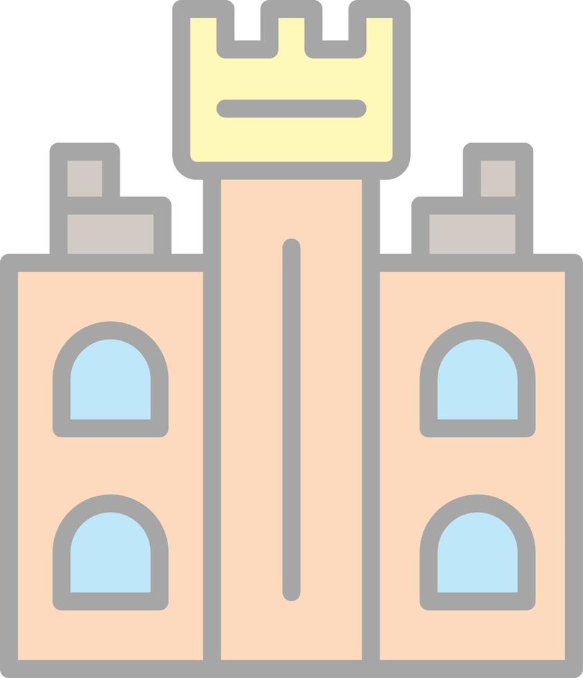 diseño de icono de vector de torre de castillo