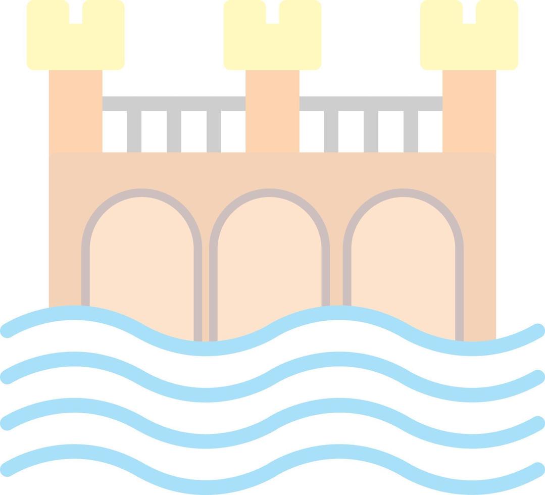 Water Bridge Vector Icon Design