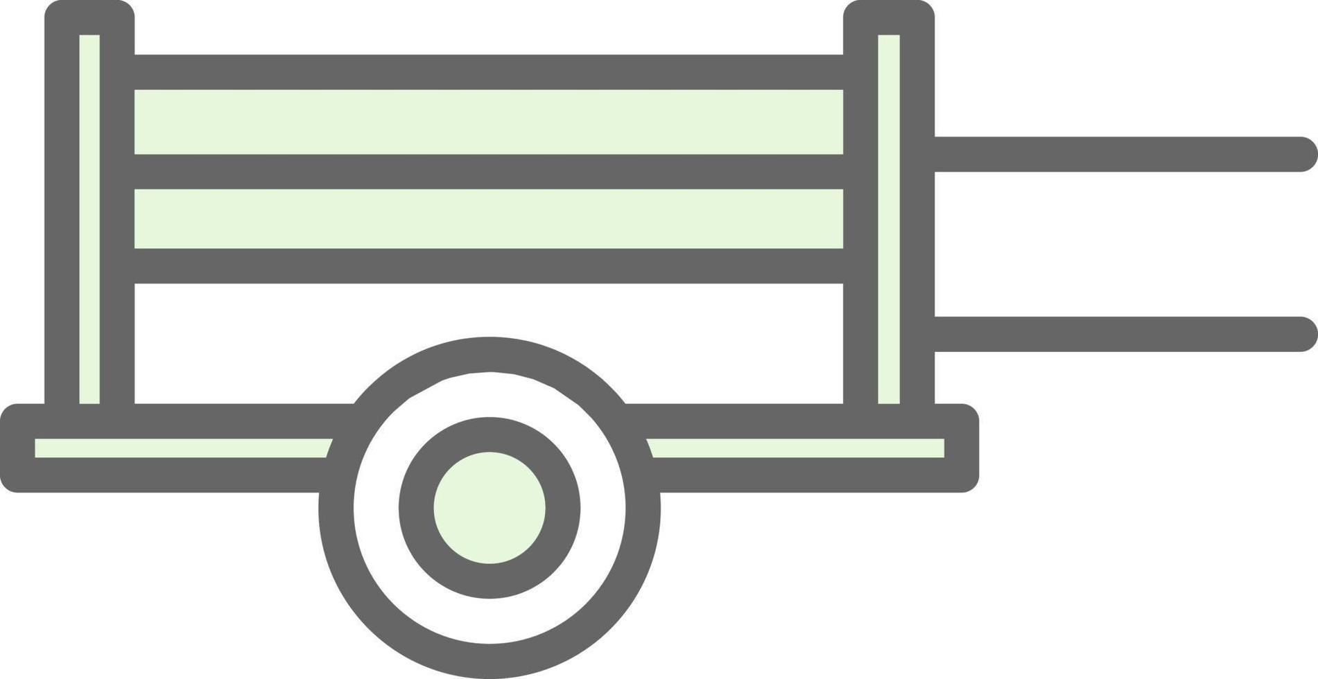diseño de icono de vector de carro de madera