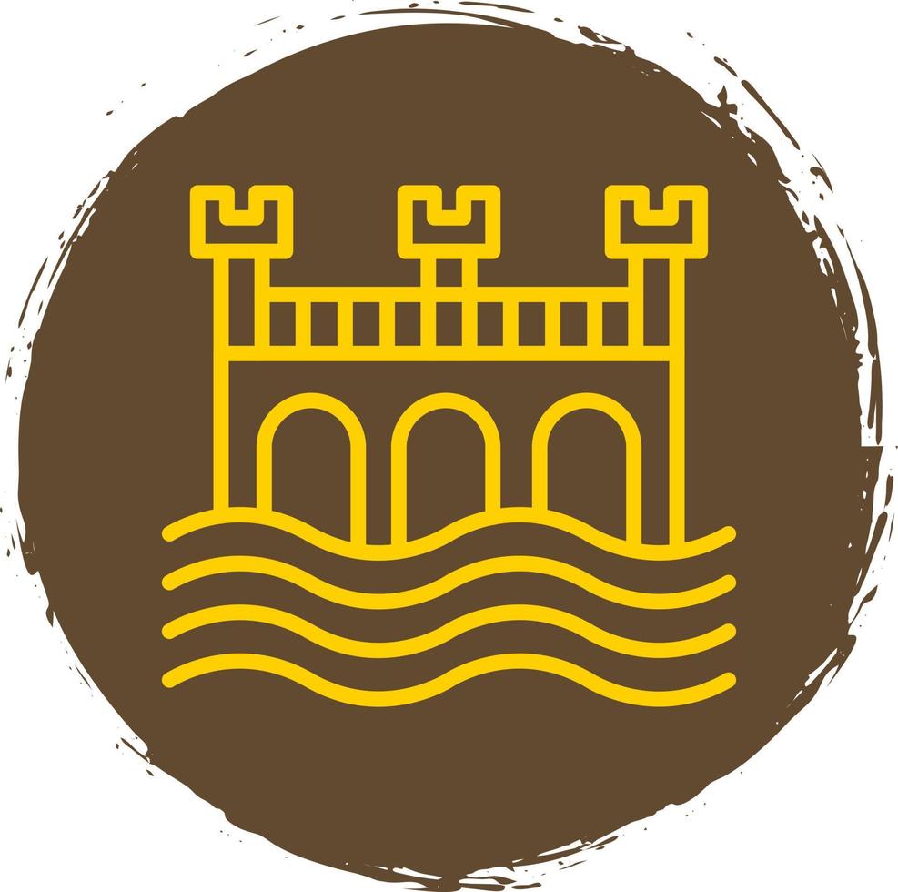 Water Bridge Vector Icon Design