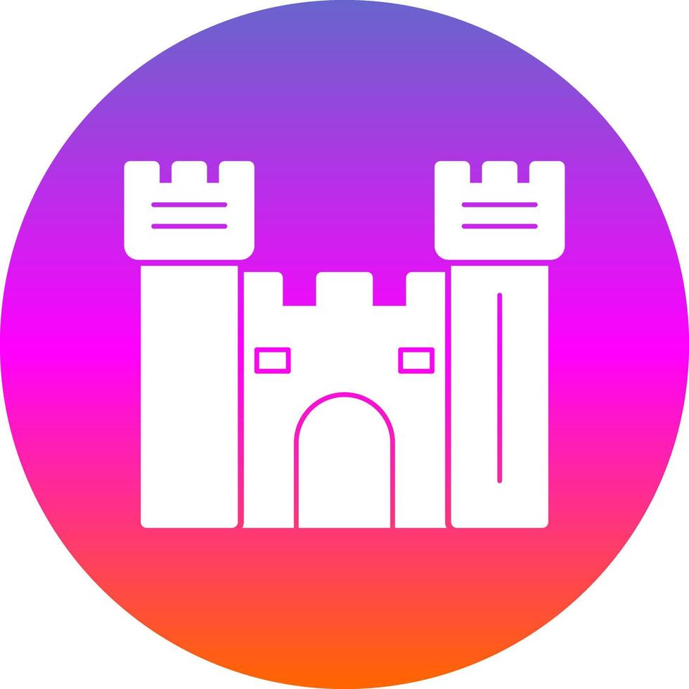 Castle Gate Vector Icon Design