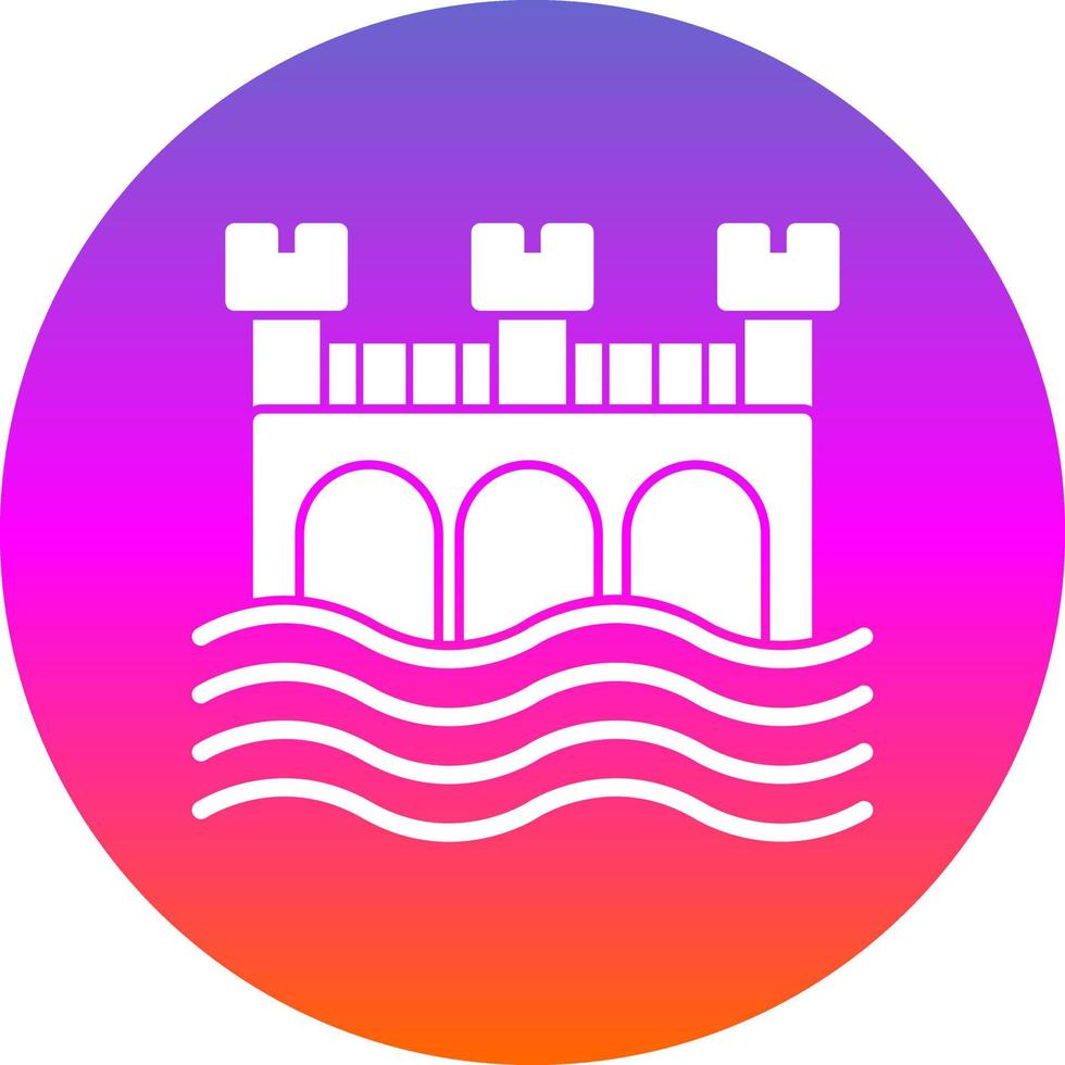 Water Bridge Vector Icon Design