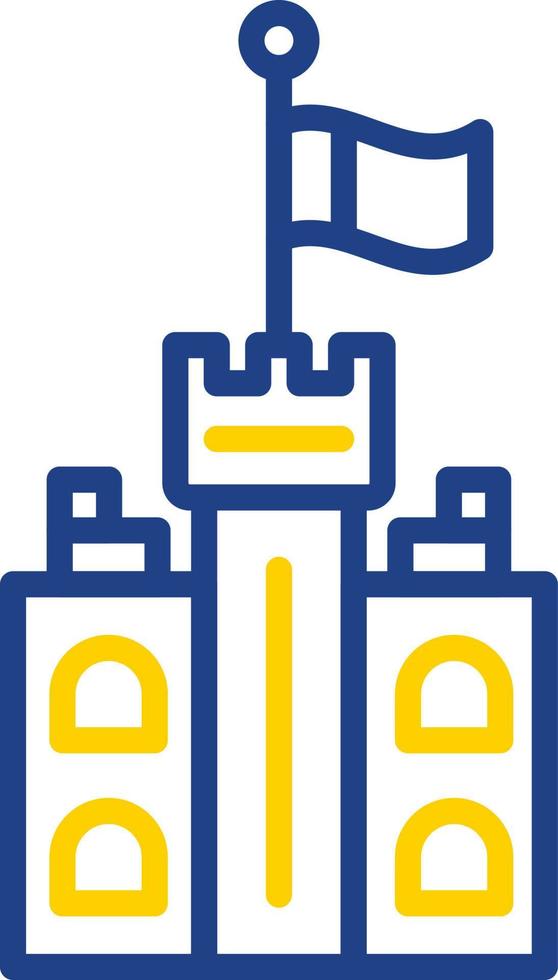 Castle Flag Vector Icon Design