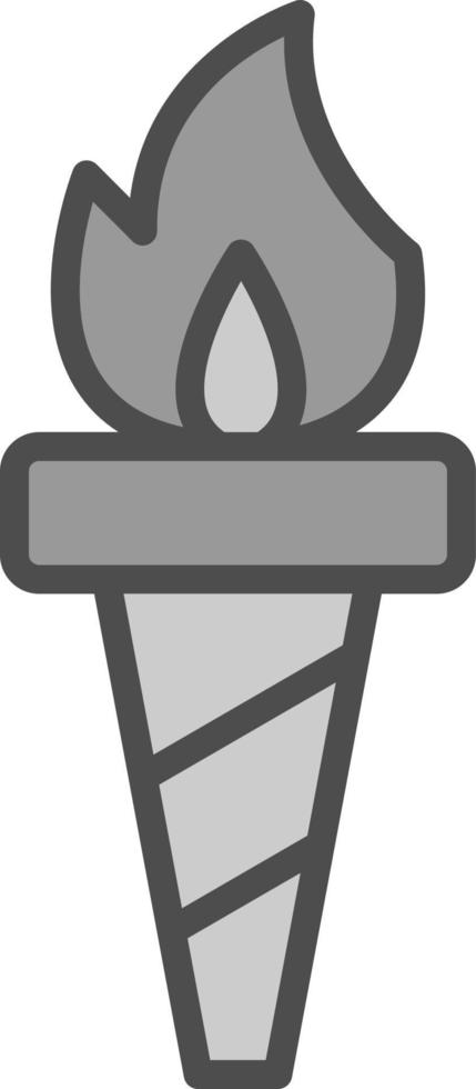 Fire Torch Vector Icon Design
