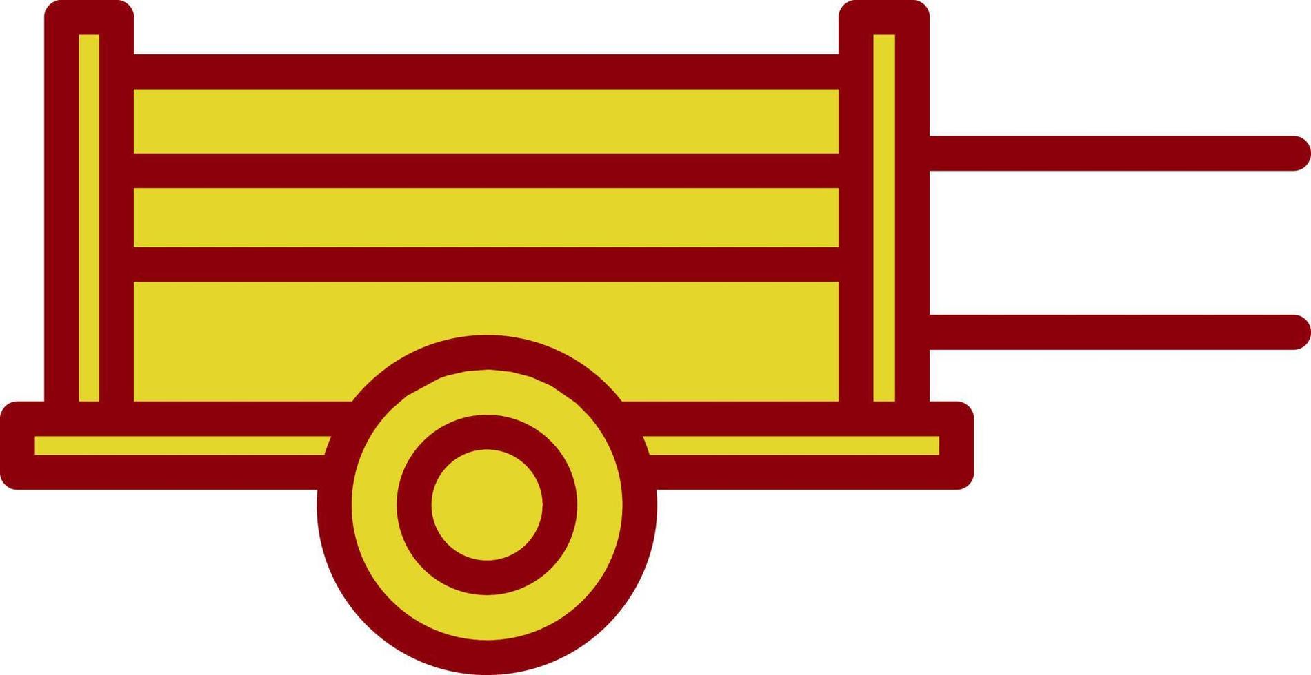 Wood Cart Vector Icon Design