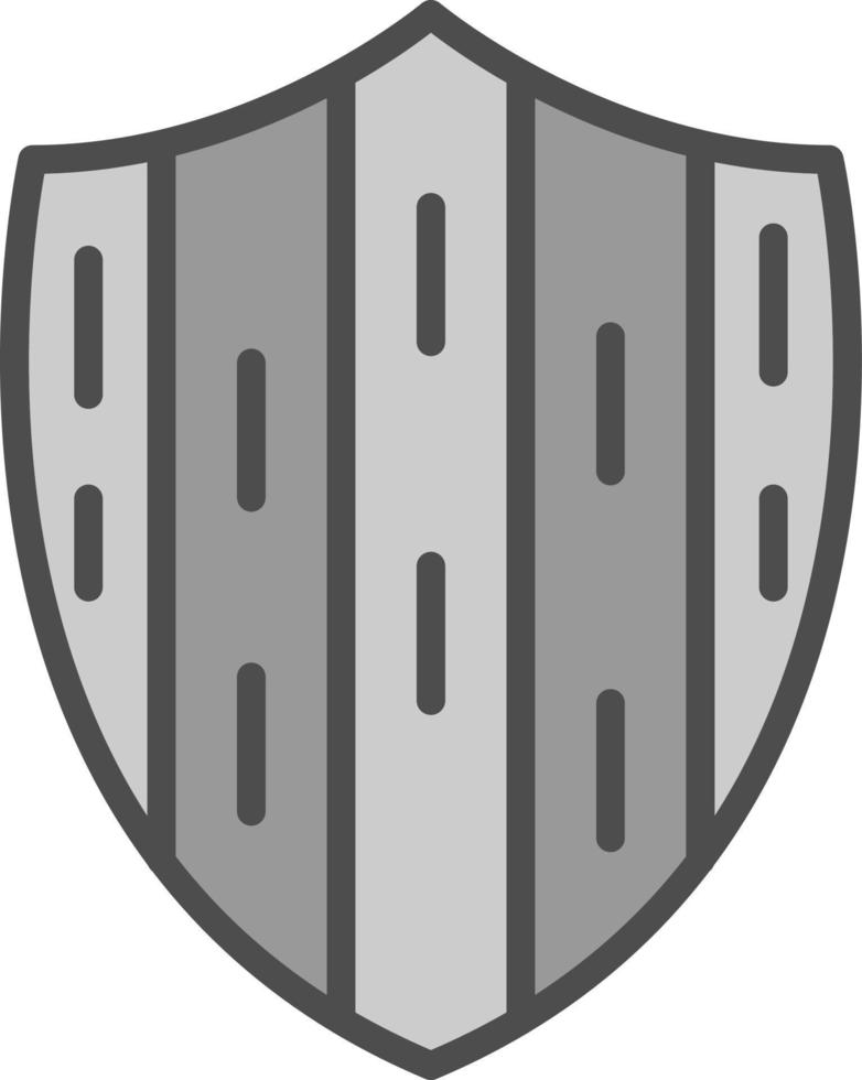 diseño de icono de vector de escudo de madera