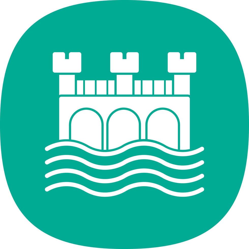 Water Bridge Vector Icon Design