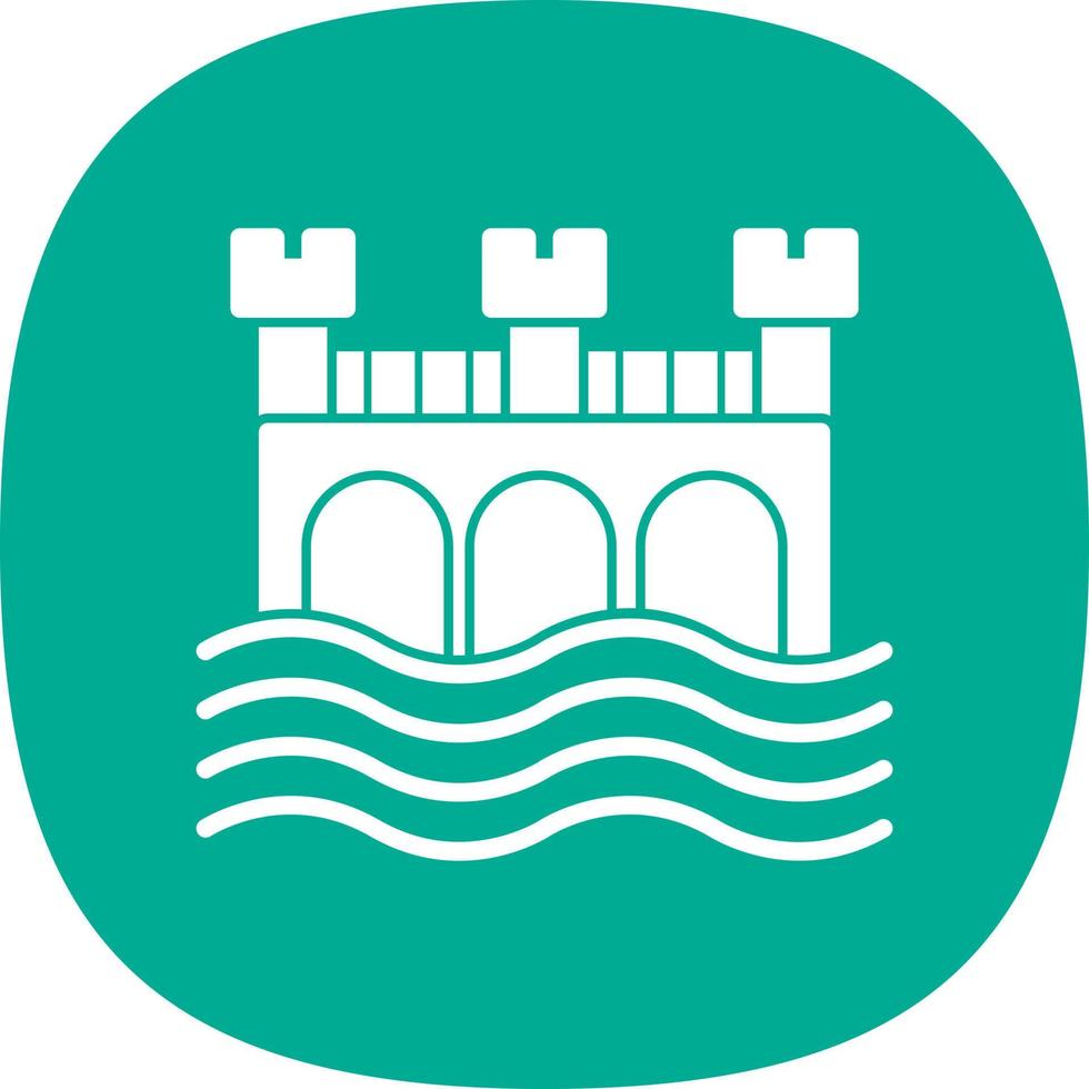 diseño de icono de vector de puente de agua