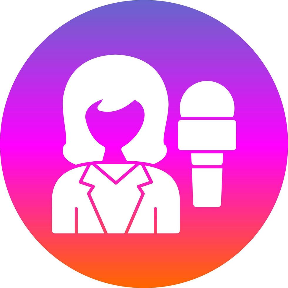 Reporter Vector Icon Design