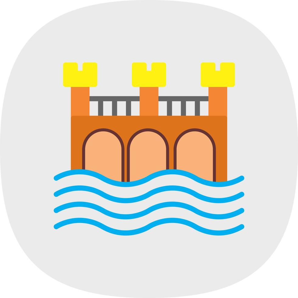 Water Bridge Vector Icon Design
