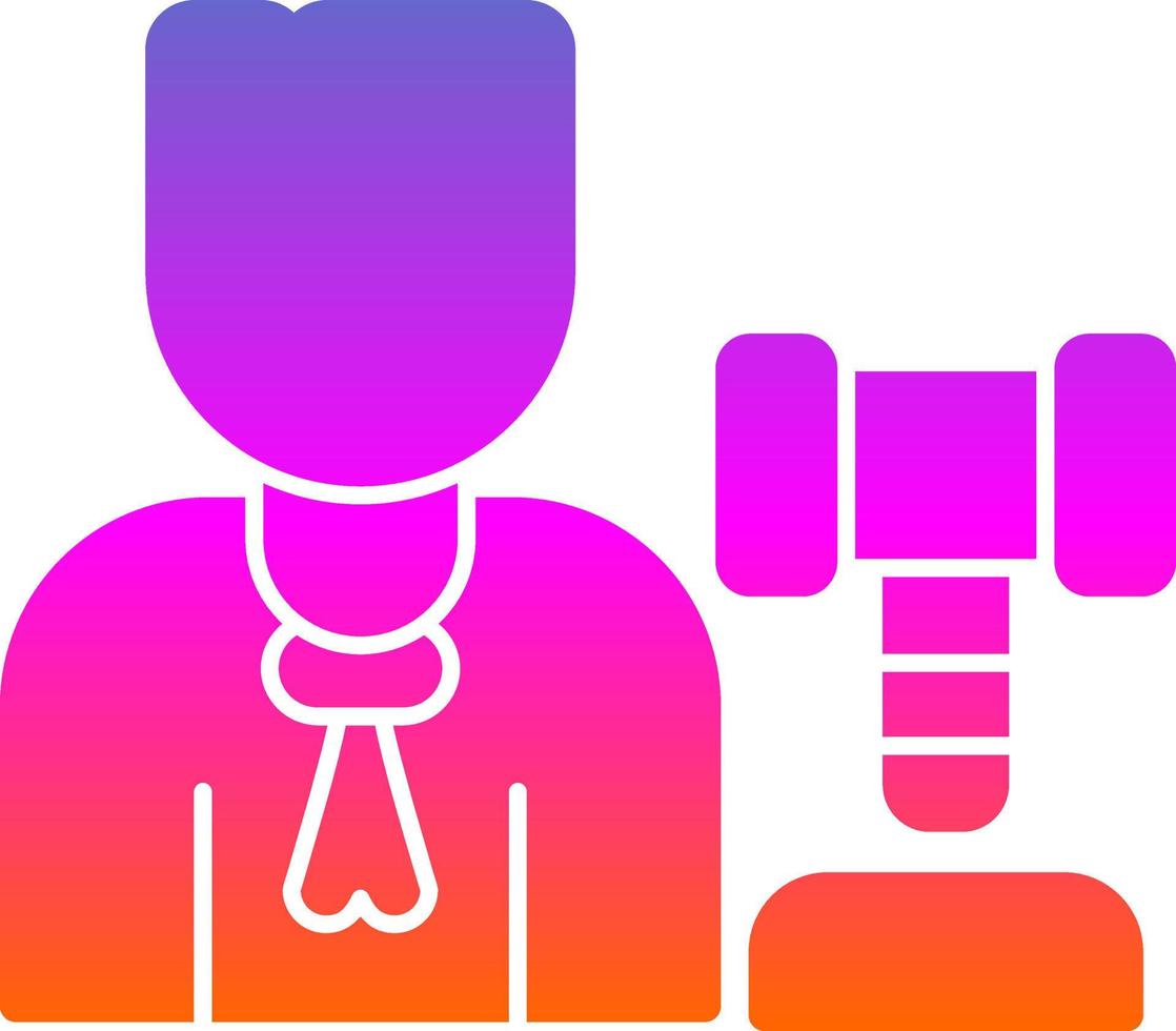 Judge Man Vector Icon Design