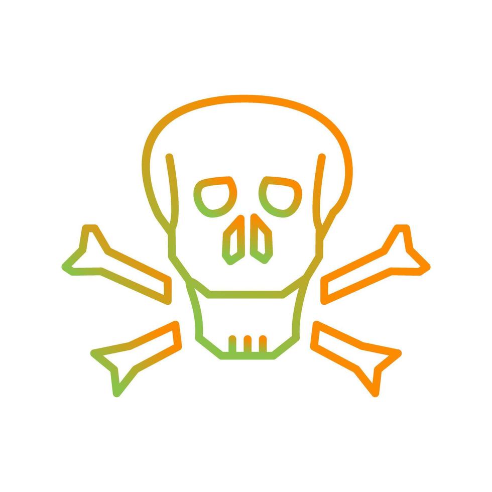 icono de vector de calavera pirata