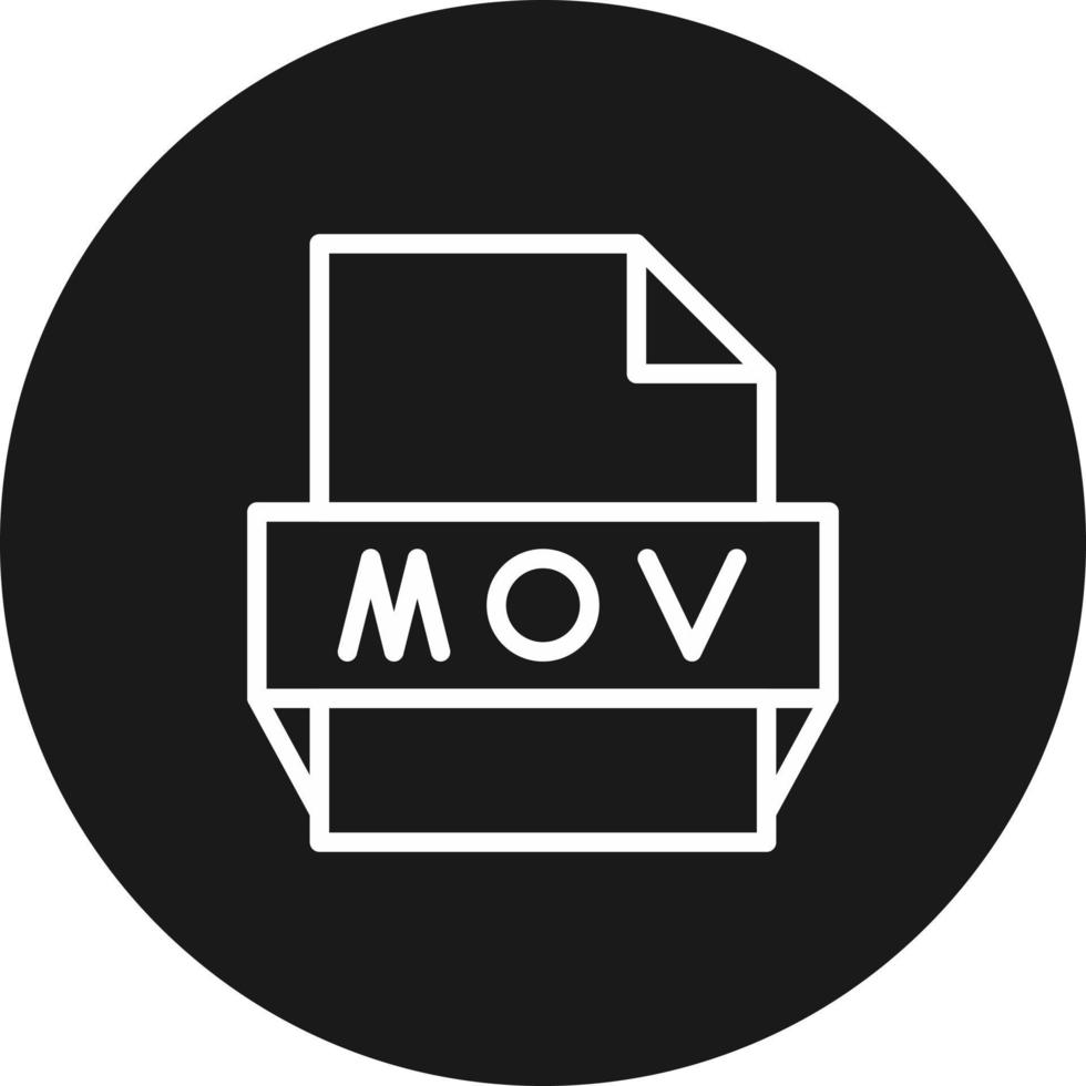 Mov File Format Icon vector