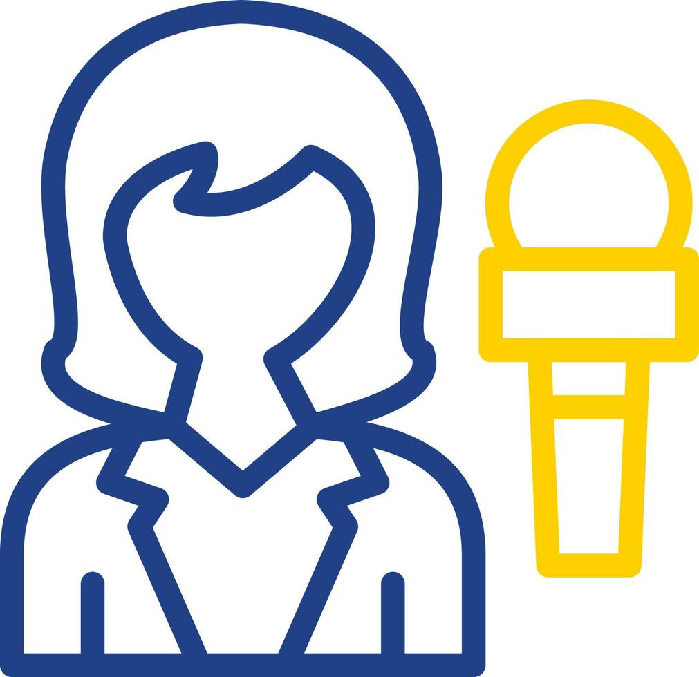 Reporter Vector Icon Design