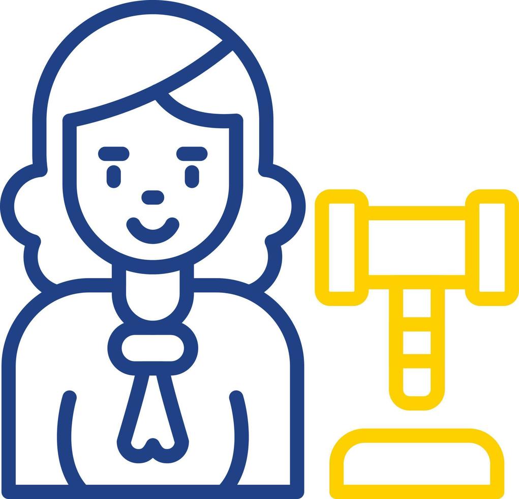 Judge Woman Vector Icon Design
