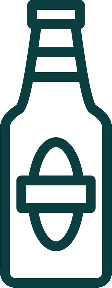 Beer Bottle Vector Icon Design