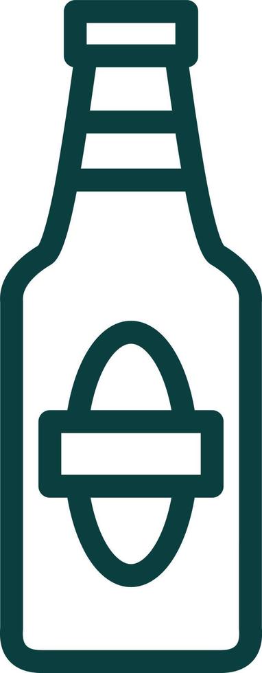 Beer Bottle Vector Icon Design