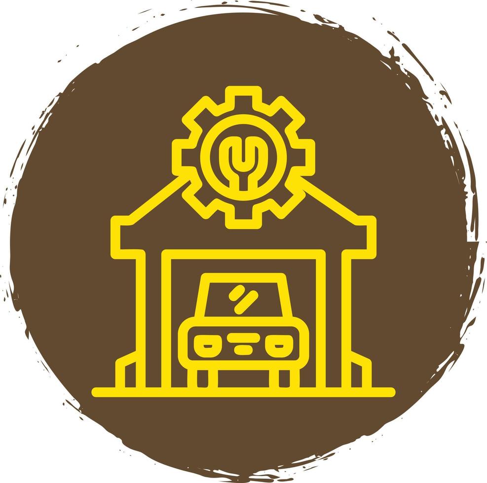 Mechanic Shop Vector Icon Design