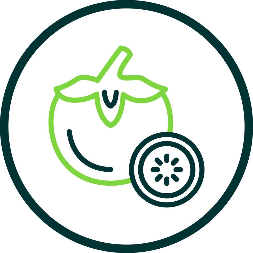 Persimmon Vector Icon Design