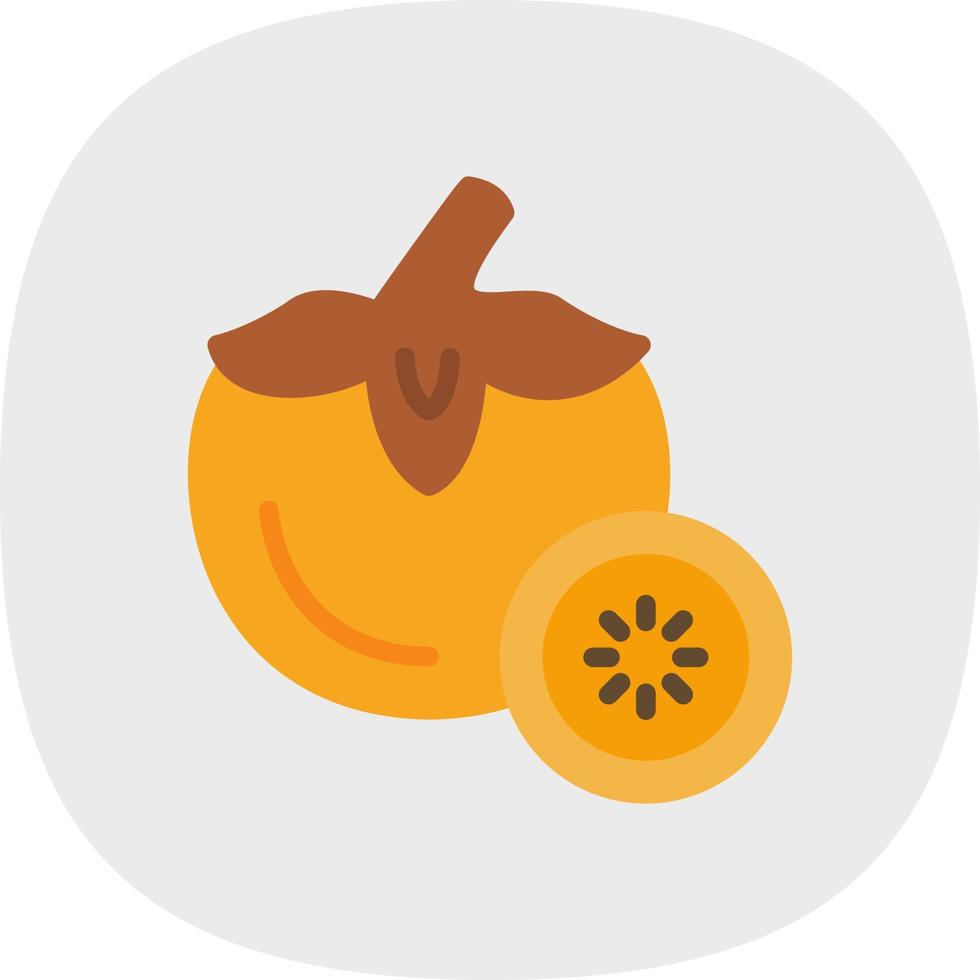 Persimmon Vector Icon Design