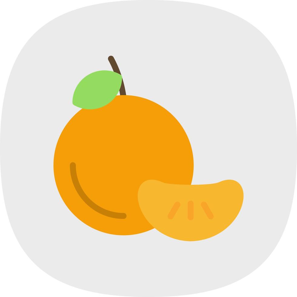 Mandarin Vector Icon Design