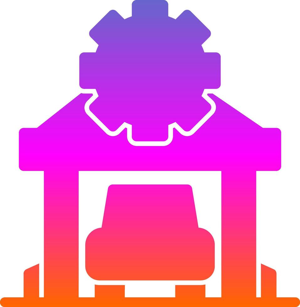 Mechanic Shop Vector Icon Design