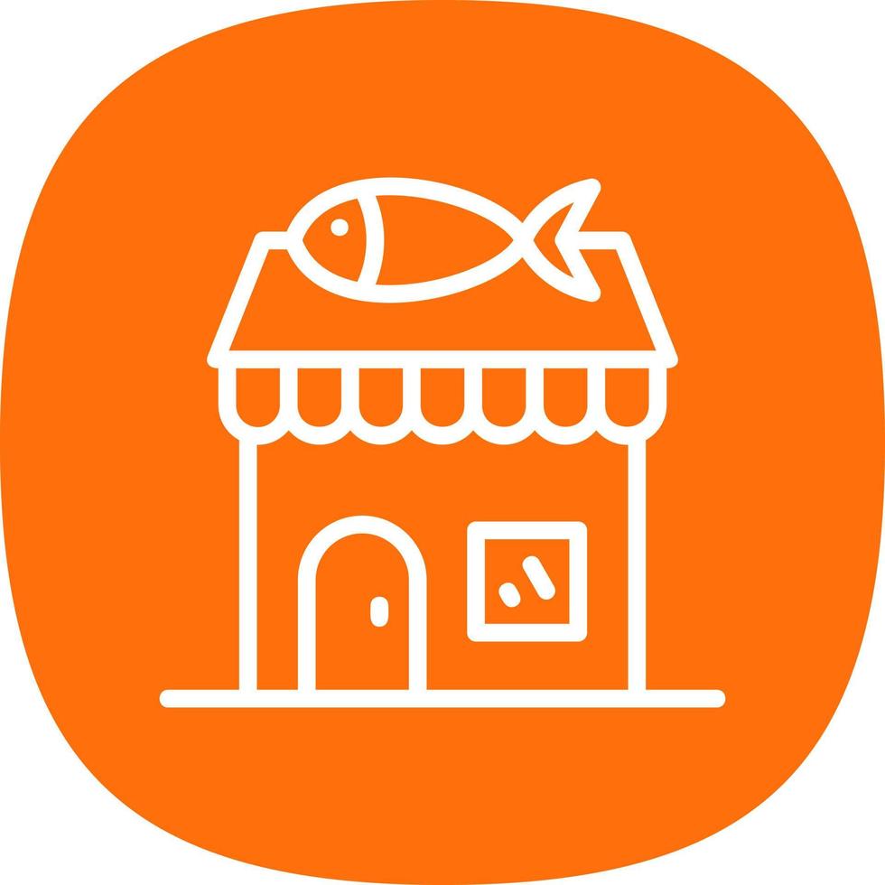 Fish Shop Vector Icon Design