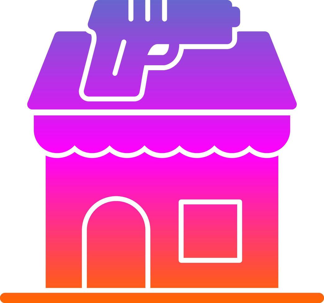Gun Shop Vector Icon Design