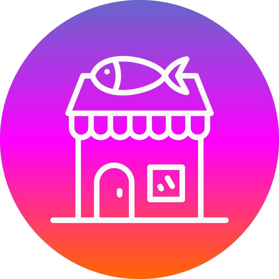 Fish Shop Vector Icon Design