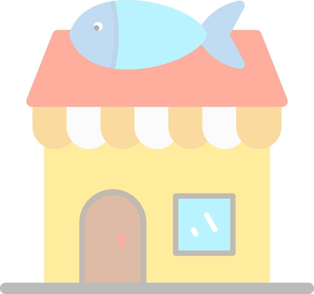 Fish Shop Vector Icon Design