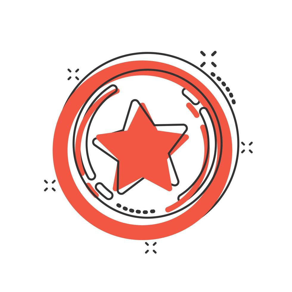 Loyalty icon in comic style. Reward cartoon vector illustration on white isolated background. Discount splash effect business concept.