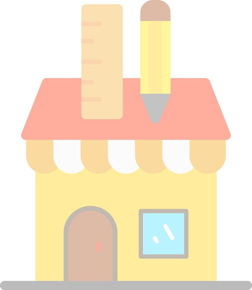 Stationery Shop Vector Icon Design